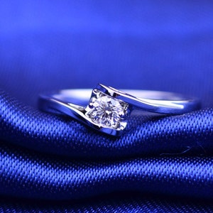 18 k Weissgold Diamant Ring Band Engagement Hochzeit Geburtstag Jubiläum Valentinstag