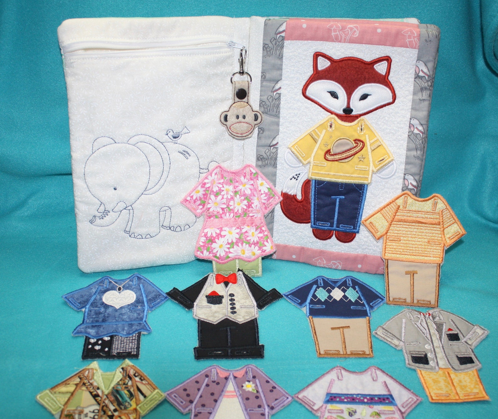 Dress up Doll Book Quilted Soft Book Cloth Doll Play Set Etsy