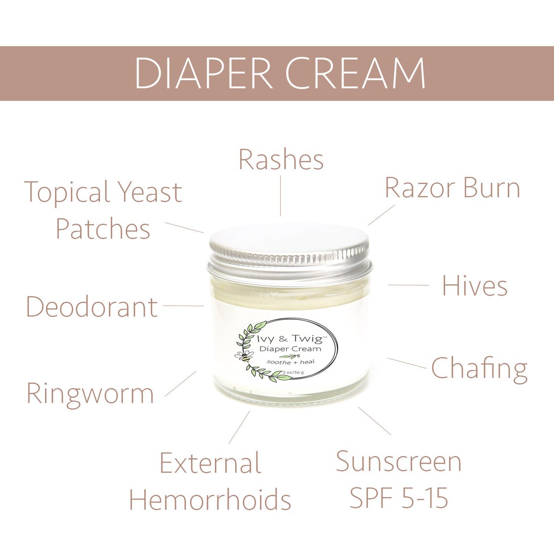 Diaper Rash Cream Gentle AntiFungal Healing Ointment for Etsy