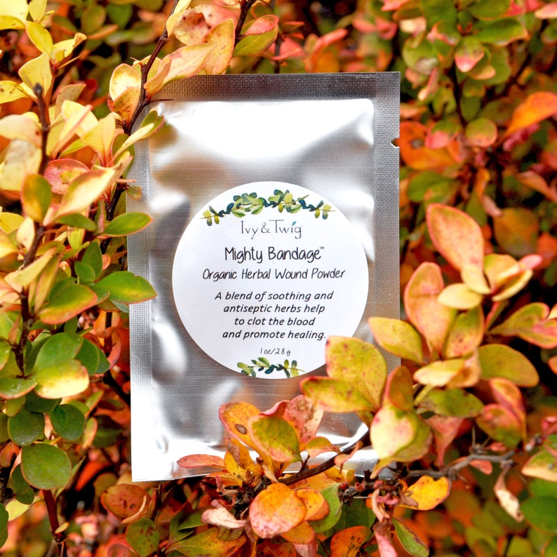 Mighty Bandage™ Organic Herbal Wound Powder Stops Bleeding Etsy