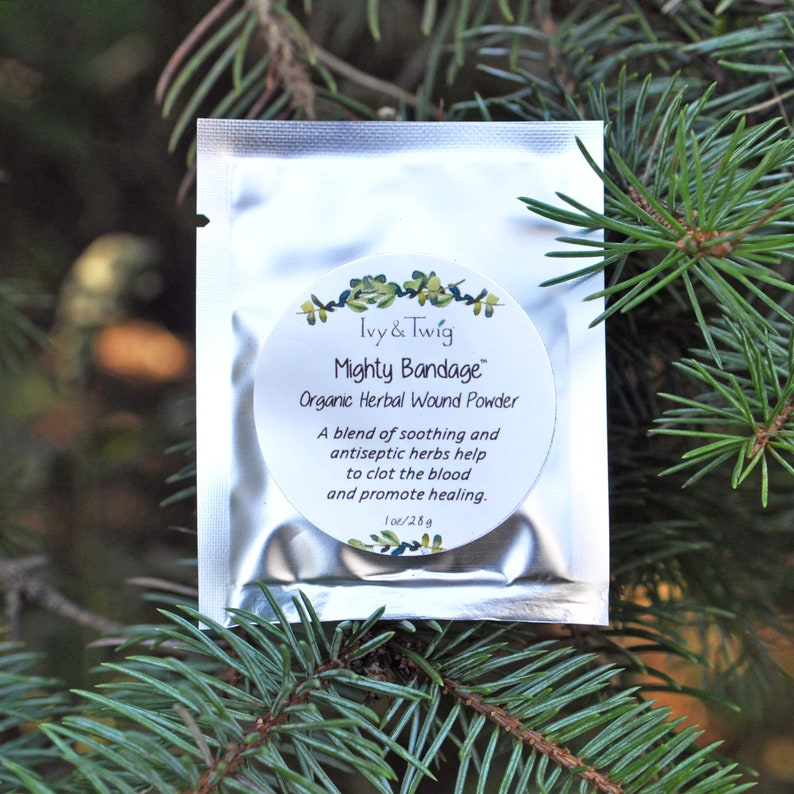 Mighty Bandage™ Organic Herbal Wound Powder Stops Bleeding Etsy