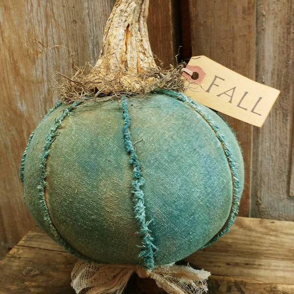 Blue pumpkin, Farmhouse blue, Primitive Fall, Halloween, Thanksgiving,Rustic pumpkin, Farmhouse decor, farmhouse pumpkins