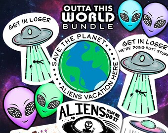 Outta This World Sticker Bundle - Set of 9