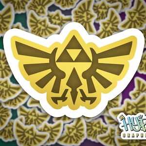 Legend of Zelda Triforce Matte Vinyl Decal Sticker // FREE SHIPPING // Great for laptops, decoration, scrapbooking and more!