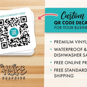 Custom QR Code Stickers: Waterproof Vinyl Decals for Business