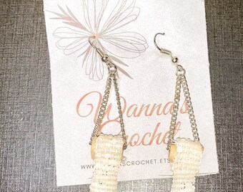 Funny gift for Her. Toilet paper earrings. Funny gift.