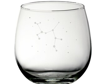 Sagittarius Constellation Zodiac Sign Etched Glass