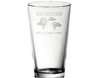 Reading Adventure Etched Glassware