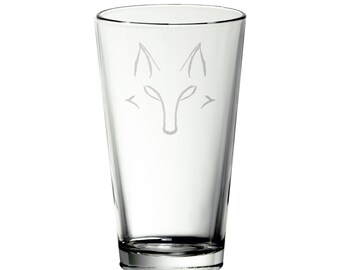 Forest Friends Fox Etched Glass