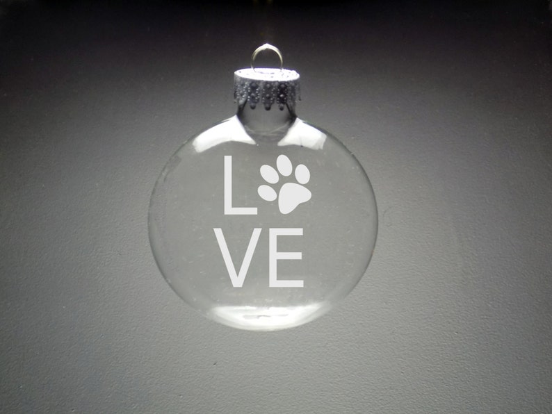 Pet Lover Gift Pet Love Christmas Ornaments Cat Lover Gift Pets Holiday Ornament Glass Ornaments Dog Lover Gift