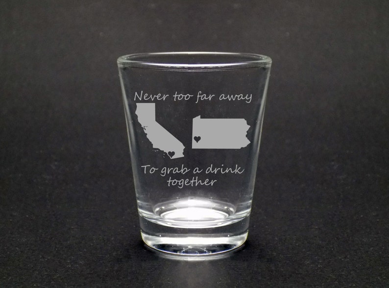 Best Friends Shot Glass Best Friends Gift Long Distance image 0