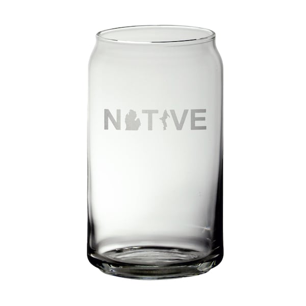 Michigan Native Etched Glass - Michigan Glass