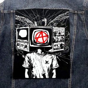 Anarchy Back Patch, Punk Patches, Punk Patch, Sew On Patch, Patches for Jackets, Jacket Patches, Patches for Punk Jacket, Patches