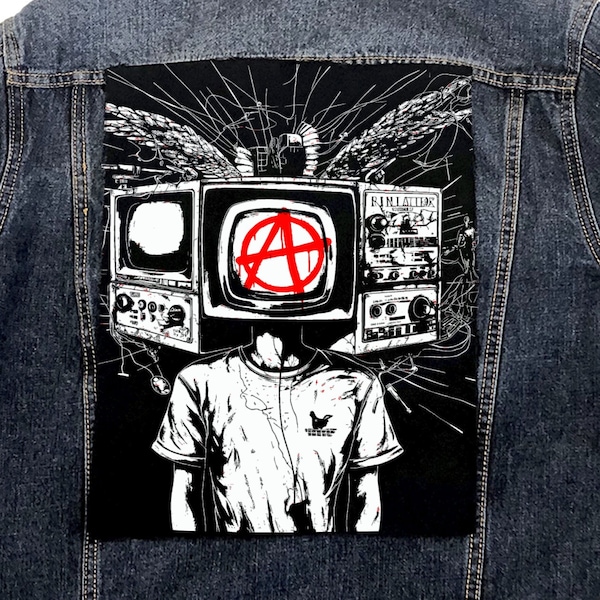 Anarchy Back Patch, Punk Patches, Punk Patch, Sew On Patch, Patches for Jackets, Jacket Patches, Patches for Punk Jacket, Patches