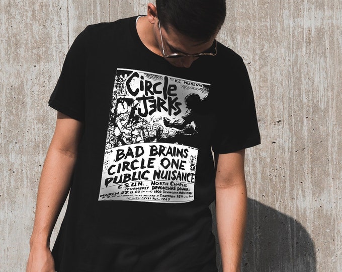 Circle Jerks Old Punk Flyer - Punk Clothing  - Punk Shirt - Punk Rock - Punk Rock Shirt - Punk Clothing - Punk Bands - T-Shirt Funny