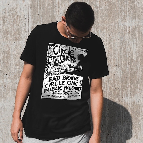 Circle Jerks Old Punk Flyer - Ropa Punk - Camisa Punk - Punk Rock - Camisa Punk Rock - Ropa Punk - Bandas Punk - Camiseta Divertida