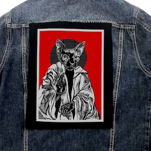 Prophet Cat Back Patch, Punk, Patches, Sew on Patch, Punk Accessories, Punk Patches, punk vest, Anarchist, Feminist, Socialist, DIY, Leftist