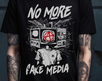 Fake Media, leftist shirt, Socialist t-shirt, Anarchy Shirt, Punk Rock, Punk Rock Shirt, Punk Clothing, gift for liberals