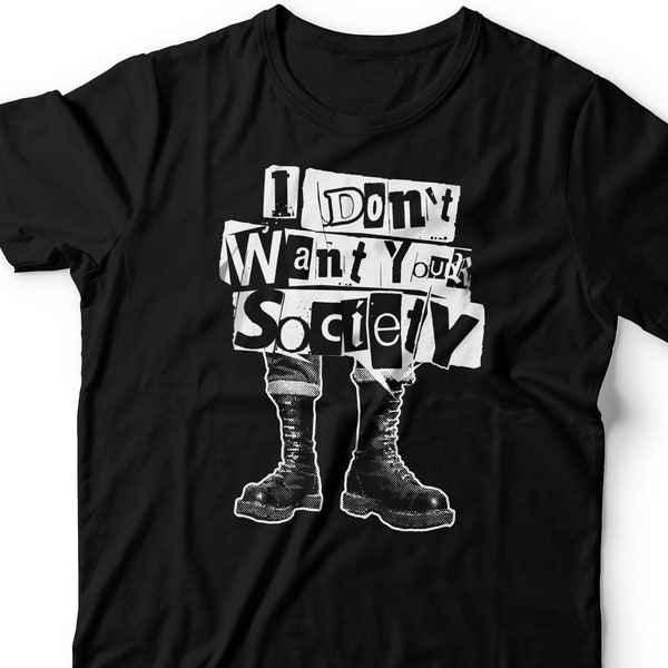 Anti Social - Camisa Punk - Punk Rock - Camisa Punk Rock - Ropa Punk - Bandas Punk - Camiseta Divertida