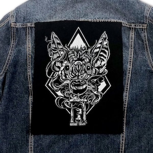 Light Of Bat Back Patch, Punk, Patches, Sew on Patch, Punk Accessories, Punk Patches, punk vest, Anarchist, Feminist, Socialist, DIY