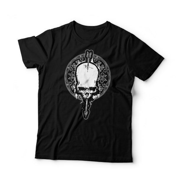 Sacred Arrow T Shirt | Alternative Shirt | Black Work Shirt | Skull Shirt | Punk