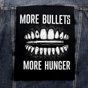 More Bullets Back Patch, Punk Patches, Punk Patch, Sew On Patch, Patches for Jackets, Jacket Patches, Canvas Patch