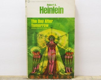 Robert Heinlein Psychedelic Cover Art 1950s Paperback 5 Lot of