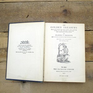 Palgrave&#39;s Golden Treasury of Songs and Lyrics by Francis T. Palgrave - 1920, Hardcover Edition.