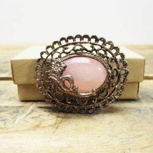 Rose store quartz brooch
