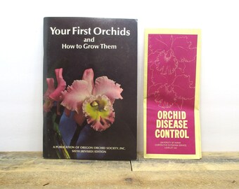 1970s Orchid Growing Book and Orchid Pamphlet - Great Gift for a Gardener!