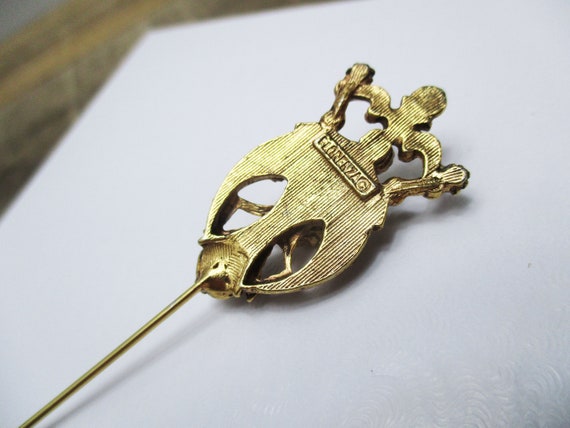 Vintage Florenza Stick Pin - Gold Toned Stick Pin… - image 4