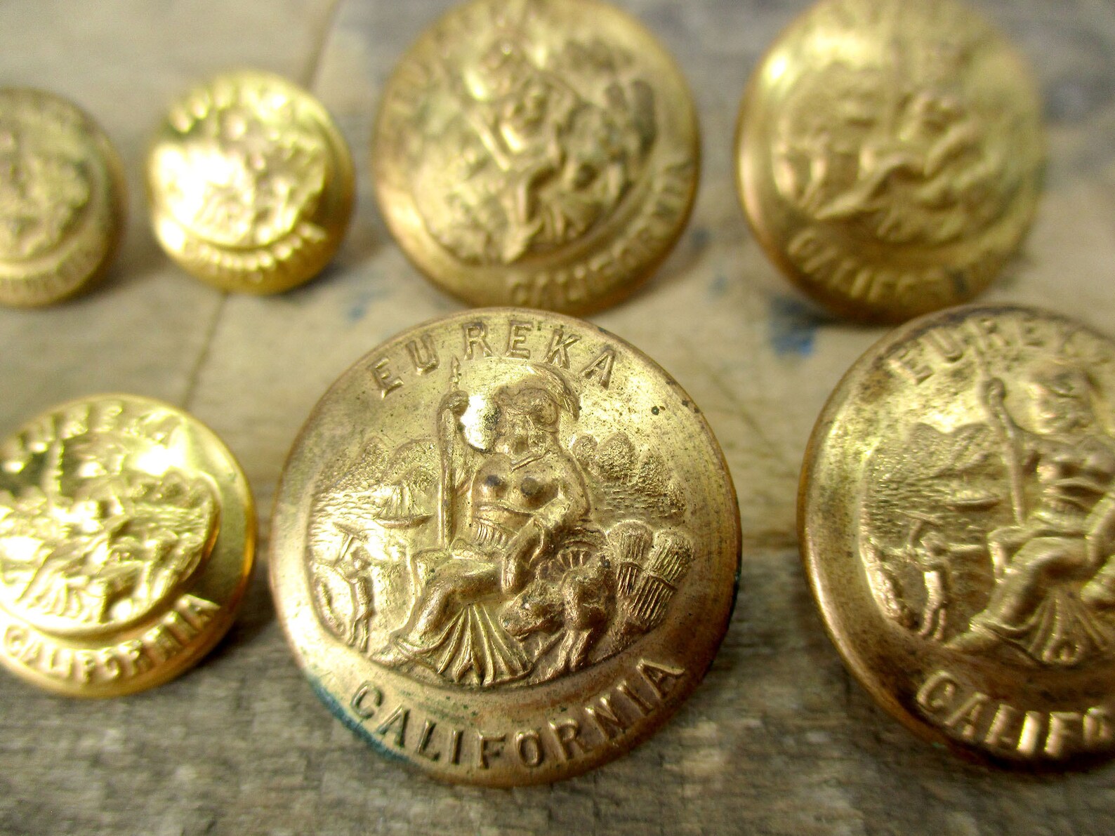 Set of 10 Rare Eureka California Militia Uniform Buttons by Etsy