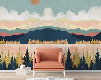 3D Mountain A2434 Removable Wallpaper Self Adhesive Wallpaper Extra Large Peel /& Stick Wallpaper Wallpaper Mural AJ WALLPAPERS
