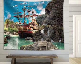 pirate ship tapestry