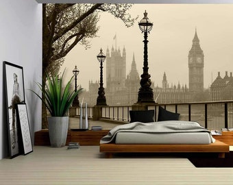 London Wallpaper Etsy