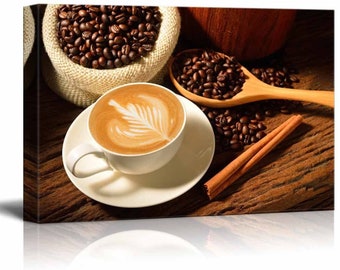 Poster Wall Art 4PC Coffee Art Canvas Print Home Living Room Decor No Frame
