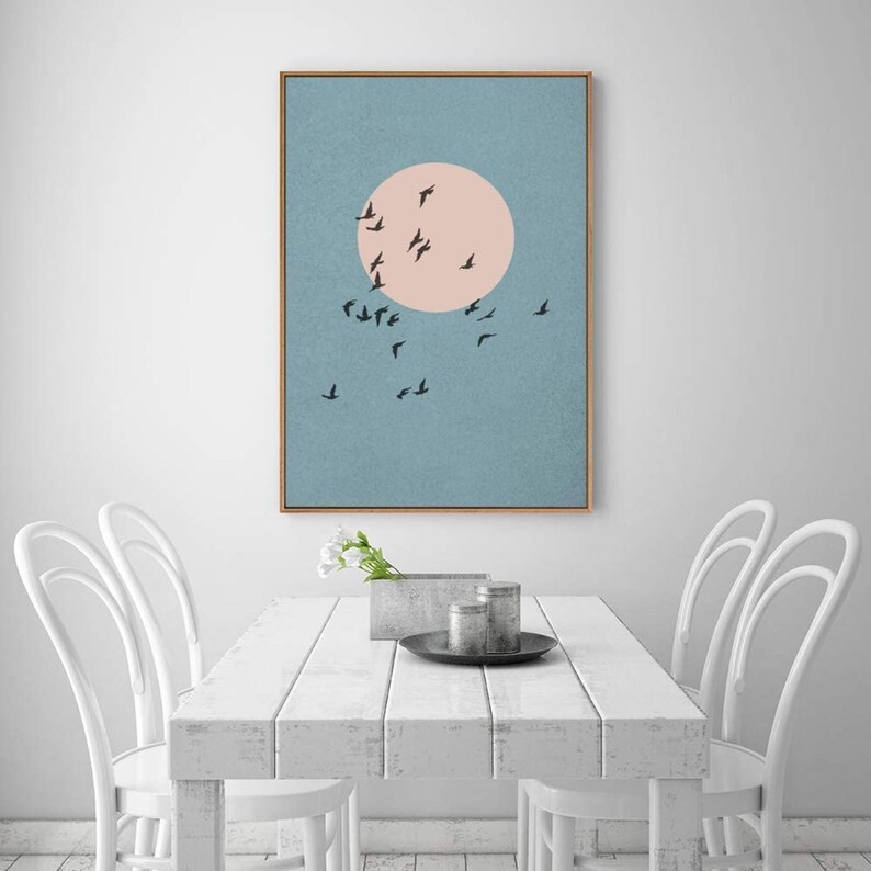 wall26 Framed Canvas Wall Art Nordic Abstract Canvas Prints Home Artwork Decoration for Living Room,Bedroom