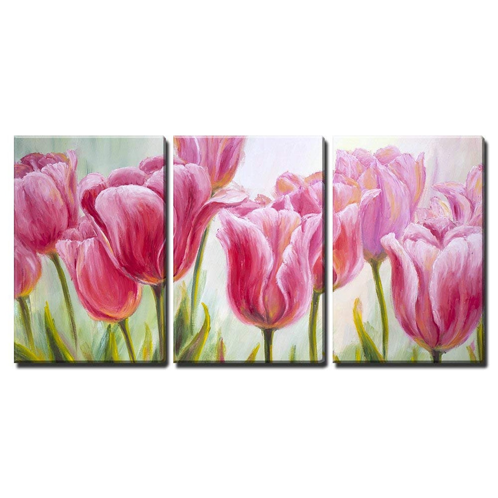 Wall26 3 Piece Canvas Wall Art Tulips Oil Painting on | Etsy