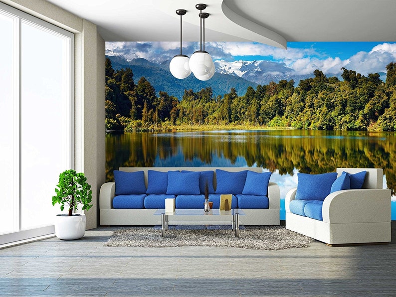 Removable Wall Mural New Zealand Beautiful Lake Southern Alps wall26 Self-adhesive Large Wallpaper