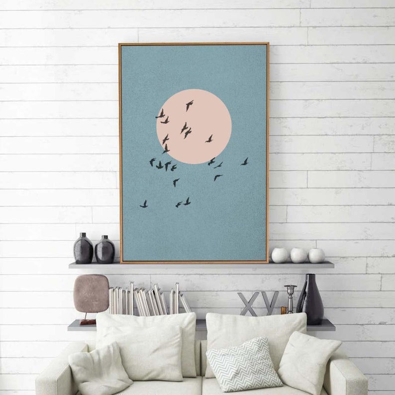 wall26 Framed Canvas Wall Art Nordic Abstract Canvas Prints Home Artwork Decoration for Living Room,Bedroom