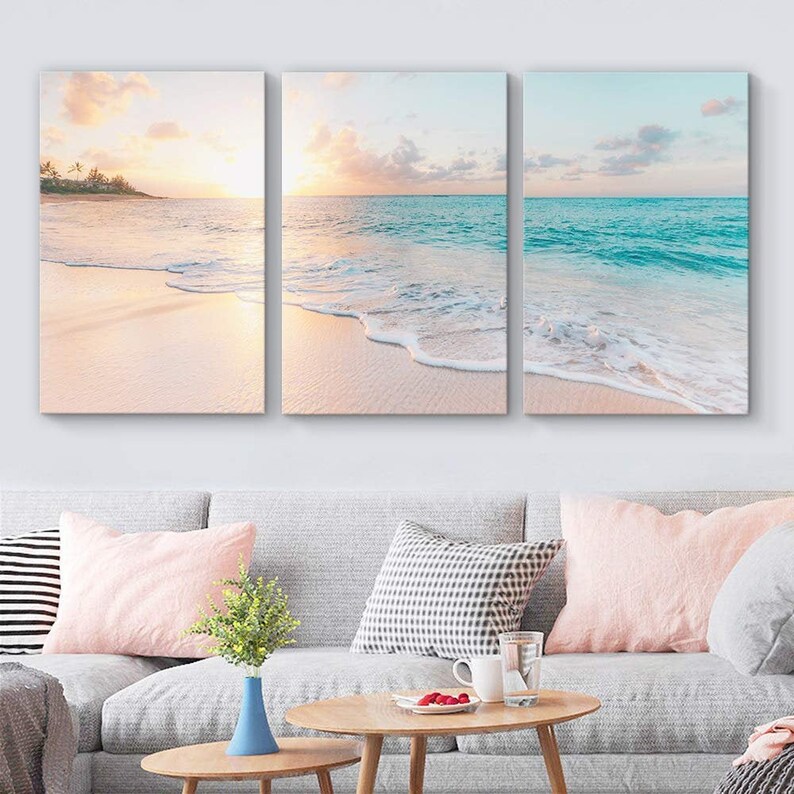 Wall26 Beach Wall Art Canvas Wall Art 3 Piece Wall Art Etsy