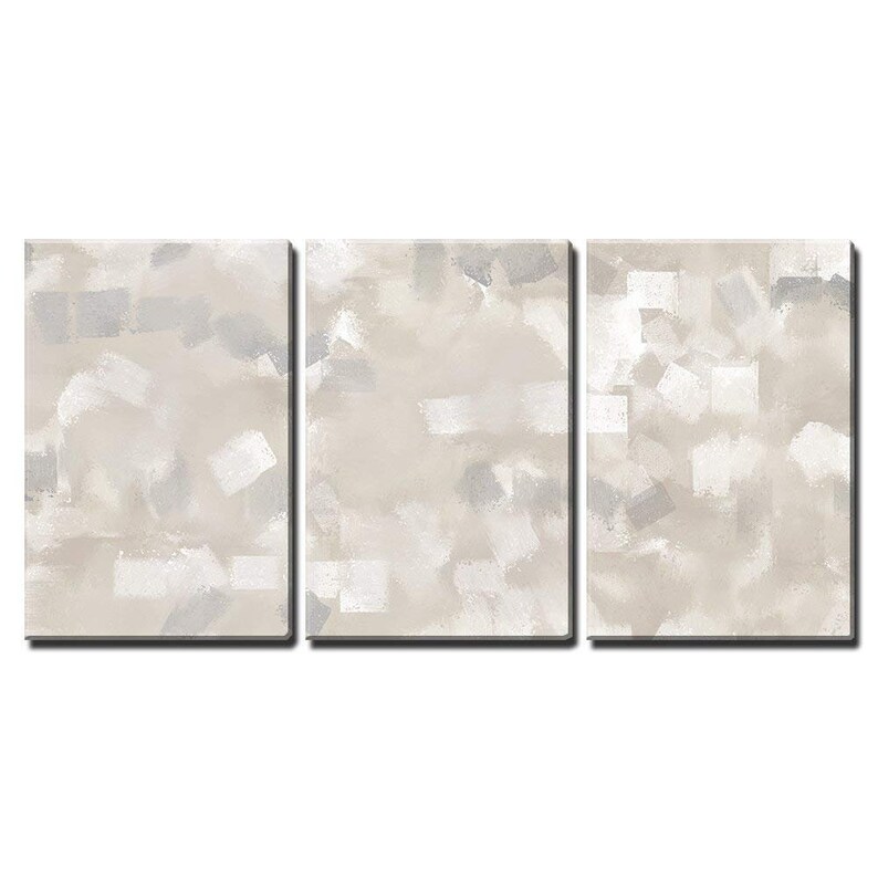 Wall26 3 Piece Canvas Wall Art Beige and Grey Abstract Art Etsy