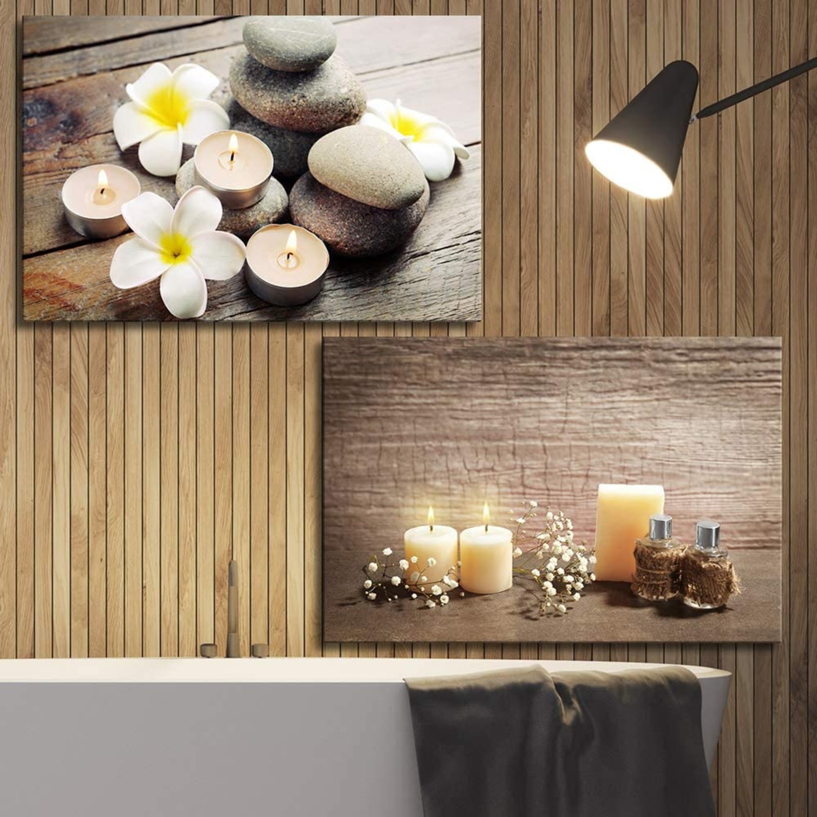 Wall26 2 Panel Canvas Wall Art Spa Concept with Zen Stones Etsy