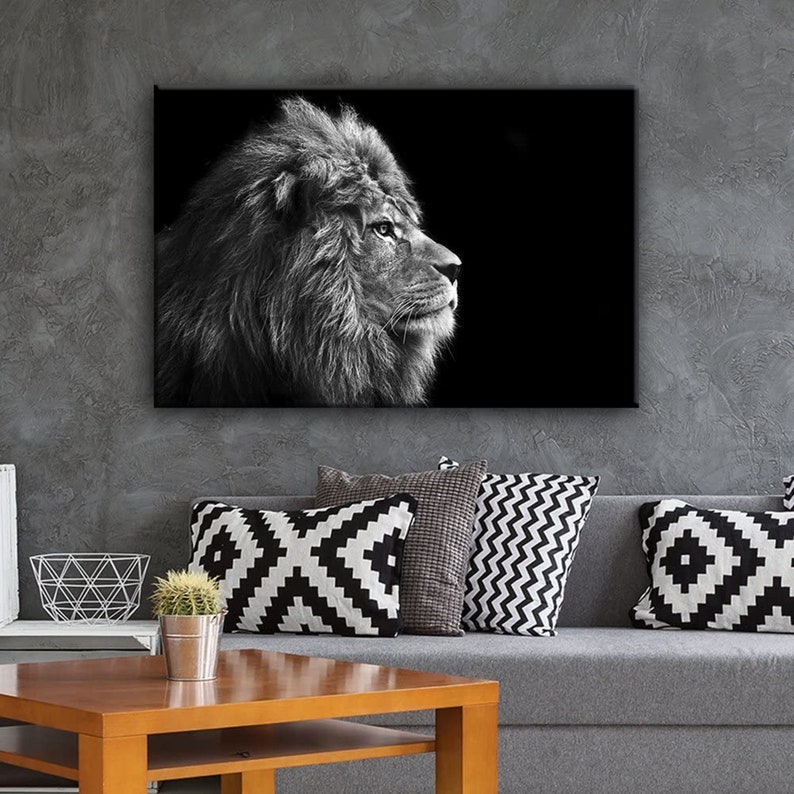 Lion Painting Modern Artwork Wall26 Lion Wall Art Home Wall Decor Lion Canvas Art Lion Canvas Wall Art Lion Canvas Print Lion Photo