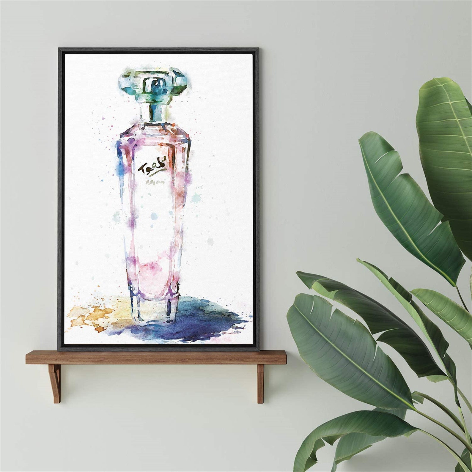 Wall26 Framed Canvas Wall Art Chic Perfume Bottle with Blue Etsy