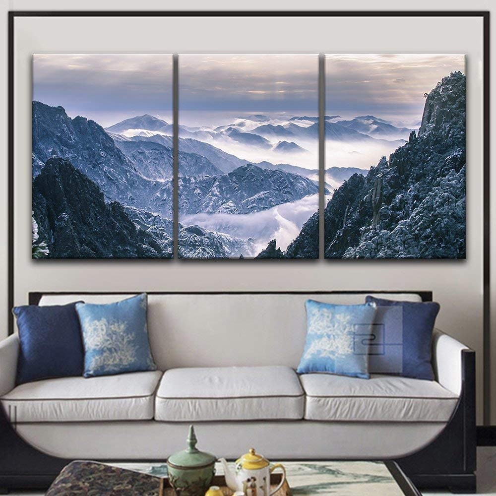 Japanese Mountain Landscape Multi Panel Canvas Wall Art at Jordan True blog