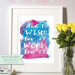 Inspirational Quotes Watercolor Art Bundle Set of 20 Printables Wall Art Office Decor Instant Digital Download 8x10 AND 5x7 image 3