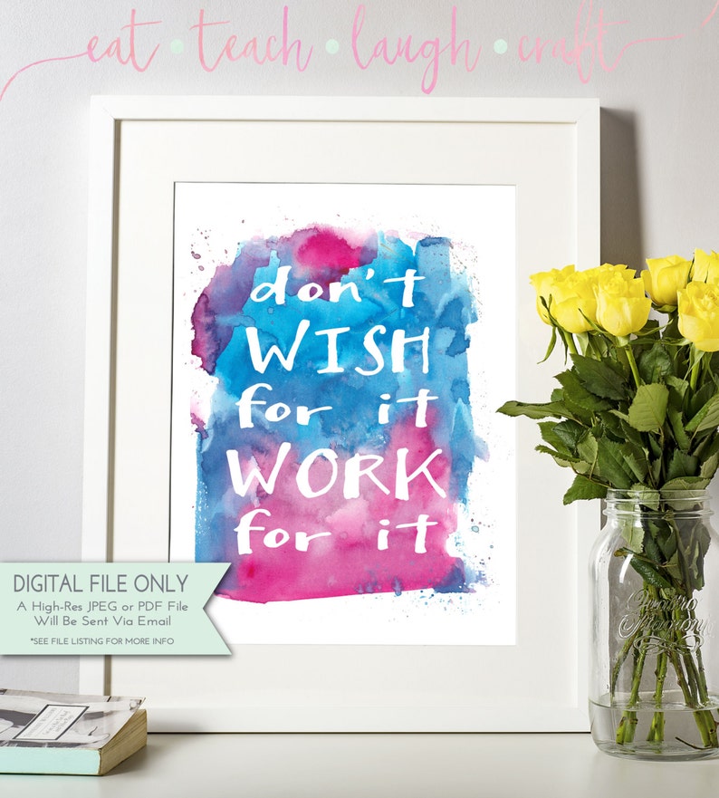 Inspirational Quotes Watercolor Art Bundle Set of 20 Printables Wall Art Office Decor Instant Digital Download 8x10 AND 5x7 image 3