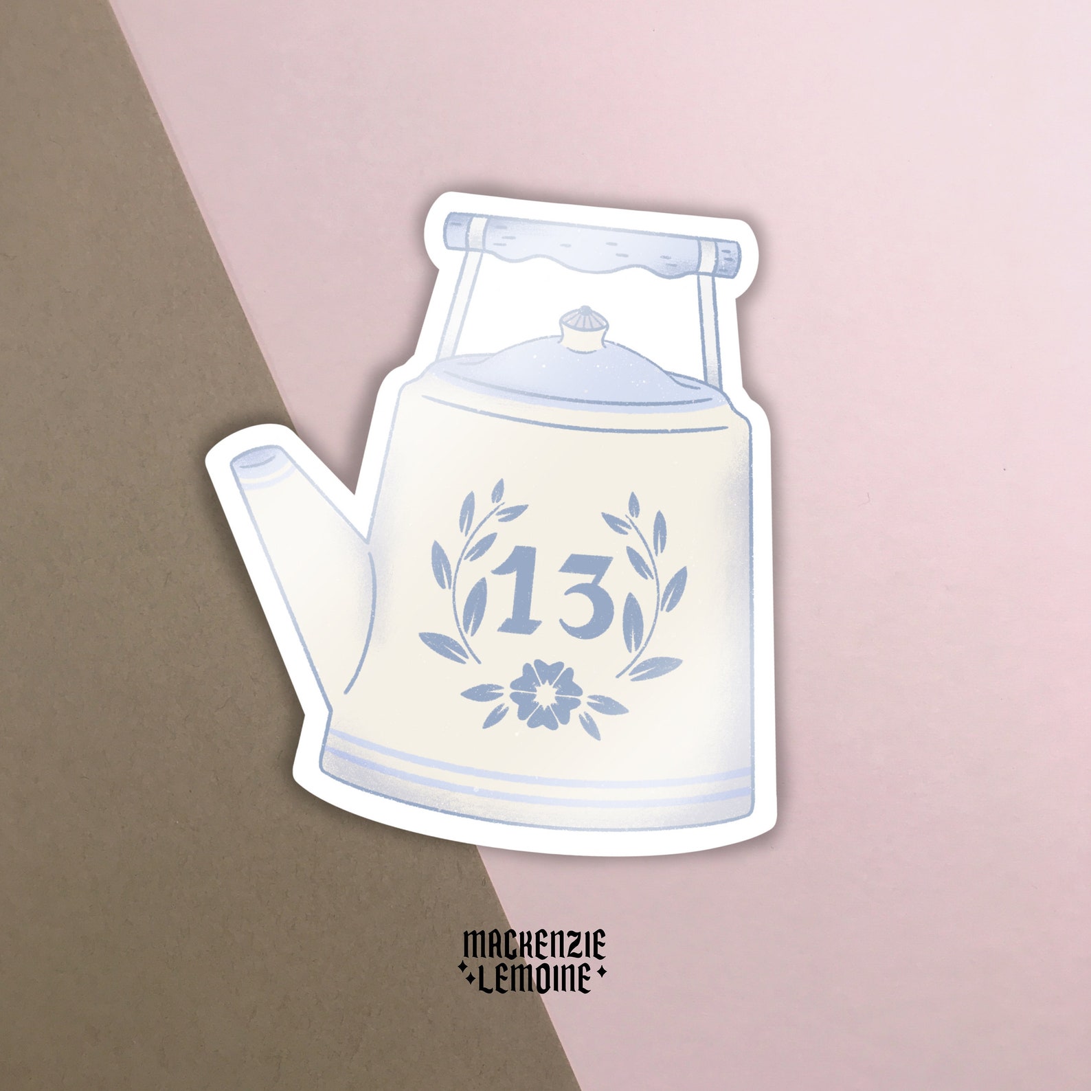 Tea Kettle Sticker Vintage Teapot Decal Retro Tea Lover Etsy