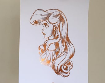 Little Mermaid Room Decor - Ariel print - Ariel foil print - Disney print - Disney princess print - Disney quote - Nursery print - Ariel